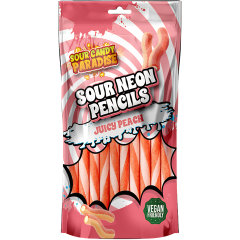 Neon Pencils Sour Juicy Peach 12X130g dimarkcash&carry