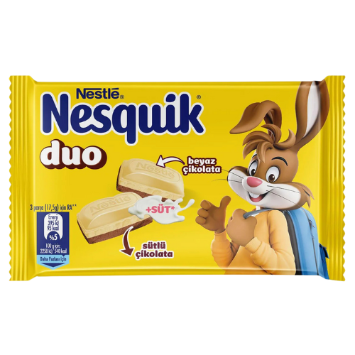 Nestle Nesquik Duo Chocolate Bar 6X70g