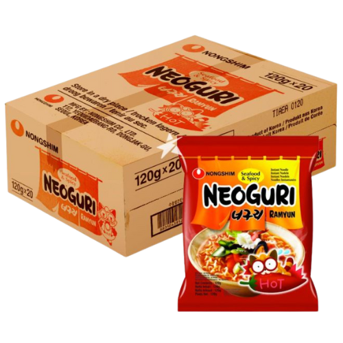Nongshim Neoguri Seafood Spicy Ramyun Noodles (Pack) 20X120G dimarkcash&carry