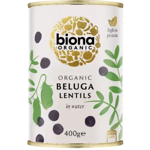 Organic Biona Beluga Lentils 6X400G