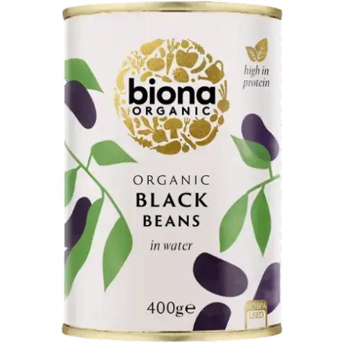 Organic Biona Black Beans 6X400G