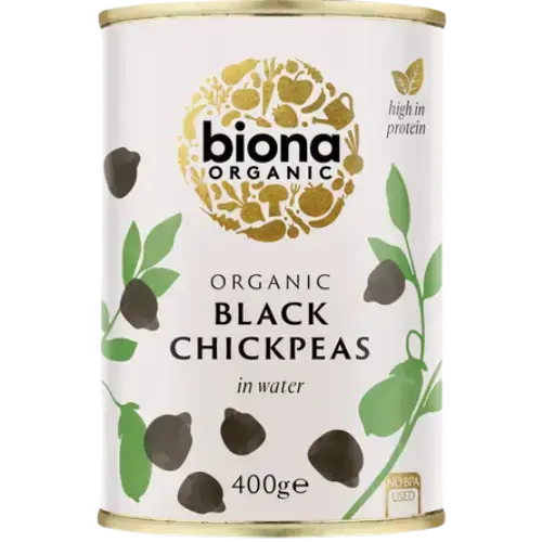 Organic Biona Black Chickpeas 6X400G