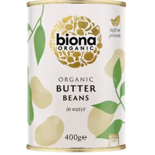Organic Biona Butter Beans 6X400G