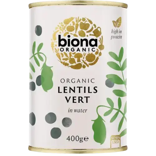 Organic Biona Organic Lentils Vert 6X400G