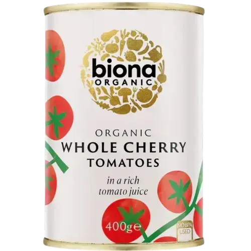 Organic Biona Whole Cherry Tomatoes 12X400G-Tin dimarkcash&carry