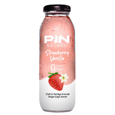 Pin Drinks Strawberry & Vanilla Glass 24X250Ml dimarkcash&carry