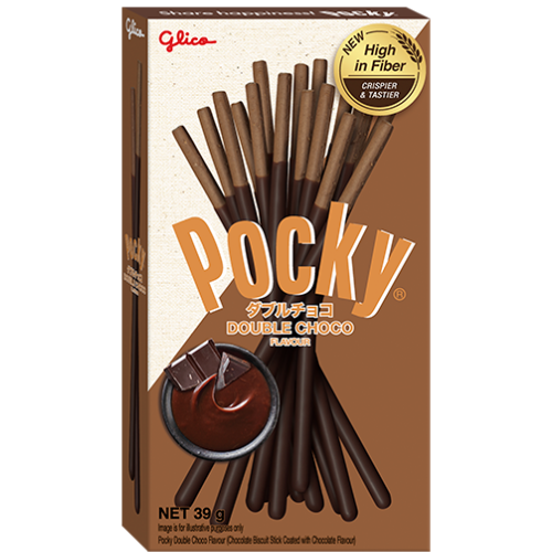 GLICO GLICO POCKY CHOCOLATE BISCUIT STICKS 8 BAGS 95G