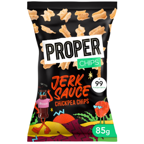 Proper Chickpea Chips *Jerk Sauce* 8x85G dimarkcash&carry