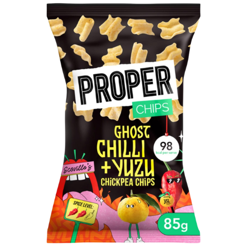 Proper Chickpea Chips *Ghost Chilli & Yuzu* 8x85G dimarkcash&carry
