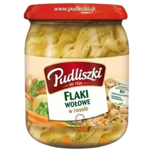 Pudliszki Flaki - Plain - Beef In Jar 4X500G dimarkcash&carry