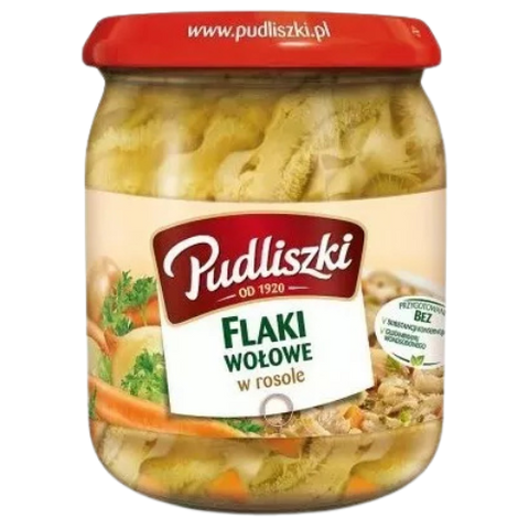 Pudliszki Flaki - Plain - Beef In Jar 4X500G dimarkcash&carry