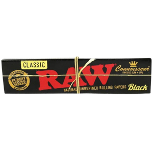 Raw Black Connoisseur With Tips 24 Pack