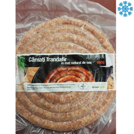 Carnati Trandafir / Trandafir Sausages Frozen 10X650G - Collection Only Frozen Product dimarkcash&carry
