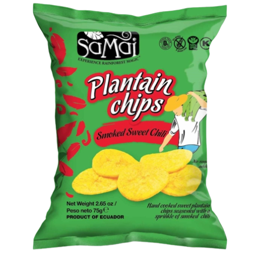 Samai Plantain Chips Smoked Sweet Chilli 6X75G dimarkcash&carry