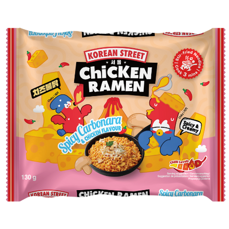 Kost Spicy Caronara Chicken Fried Noodle 24X130G dimarkcash&carry