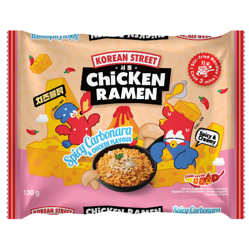 Kost Spicy Caronara Chicken Fried Noodle 24X130G dimarkcash&carry