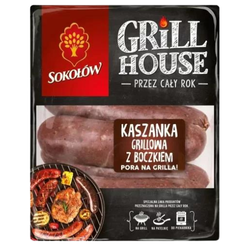 Sokolow BBQ Black Pudding with Bacon (unit 12 X 600g) dimarkcash&carry