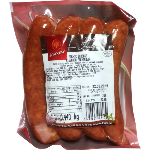 Sokolow Picnic Sausage (1Kg) dimarkcash&carry