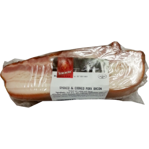 Sokolow Smoked Cooked Pork Bacon (1 X 1Kg) dimarkcash&carry