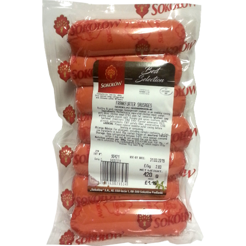 Sokolow Frankfurter Susage (SINGLE) 420G dimarkcash&carry
