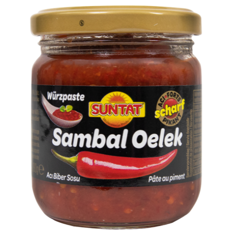 Suntat Sambal Oelek Hot Pepper Sauce 12X212Cc dimarkcash&carry
