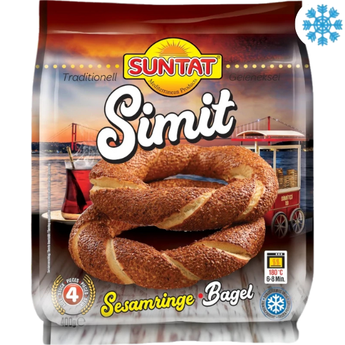 Frozen Suntat Sımıt (Sesame Bagel) 12X400G (4Pıeces) - Collection Only Frozen Product (Copy) dimarkcash&carry