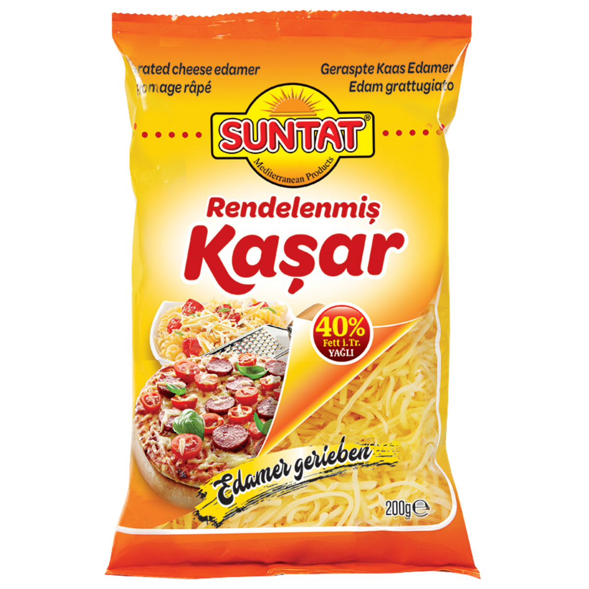 Suntat Grated Edamer Cheese 10x200g