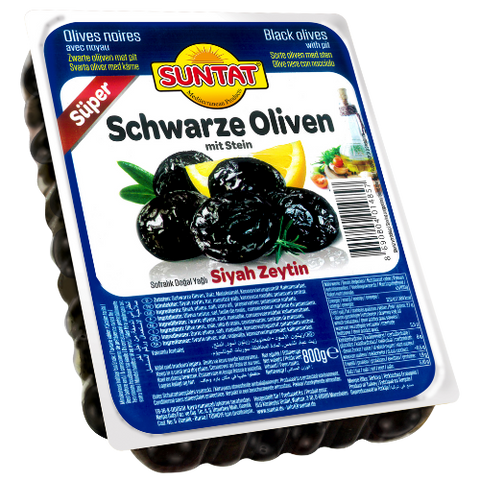 Suntat Black Olives Super (Vac) 12X800G SEPTEMBER OFFER