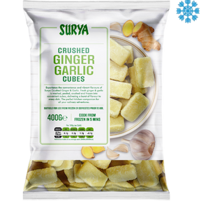 Surya Iqf Crushed Garlic & Ginger 10X400G - Collection Only Frozen Product dimarkcash&carry