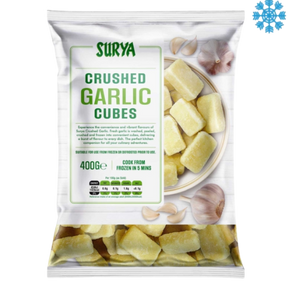 Surya Iqf Crushed Garlic 10X400G - Collection Only Frozen Product dimarkcash&carry