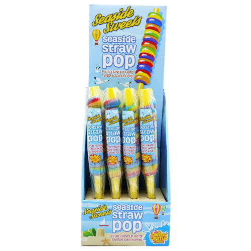 Seaside Sweets Straw Pop Candy 12x42g dimarkcash&carry