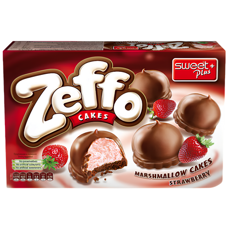 Zeffo Marshmellow Cake with Strawberry 12x150g dimarkcash&carry
