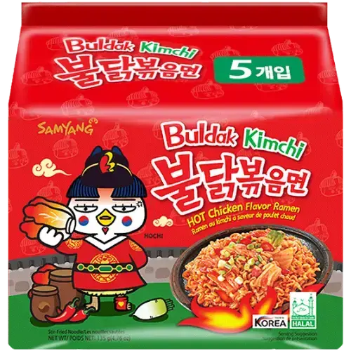 Samyang Buldak Kimchi Chicken Ramen 5X140G