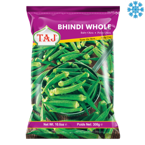 Taj Whole Baby Okra 12X300G - Collection Only Frozen Product dimarkcash&carry