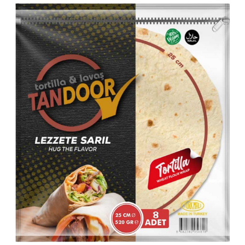 Tandoor Tortilla 8 unit 25cm 16x520g dimarkcash&carry