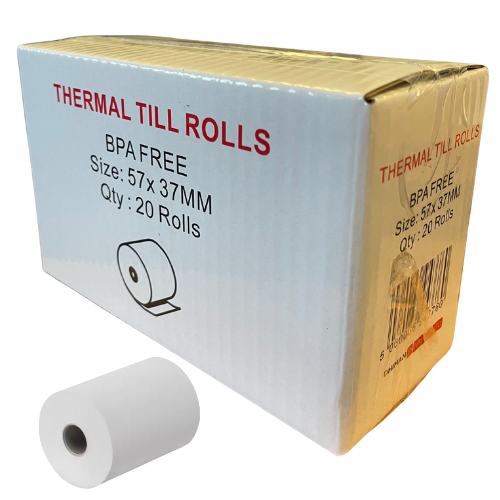 Thermal Paper Roll 57X37 20Pack  CHRISTMAS OFFER dimarkcash&carry