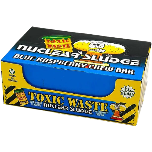 Toxic Waste Blue Raspberry Chew Bars 50X20G dimarkcash&carry
