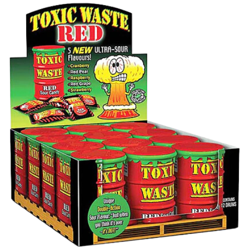 Toxic Waste Red Drum 12X42G dimarkcash&carry