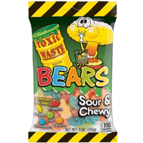 Toxic Waste Sour Gummy Bears 12x143g