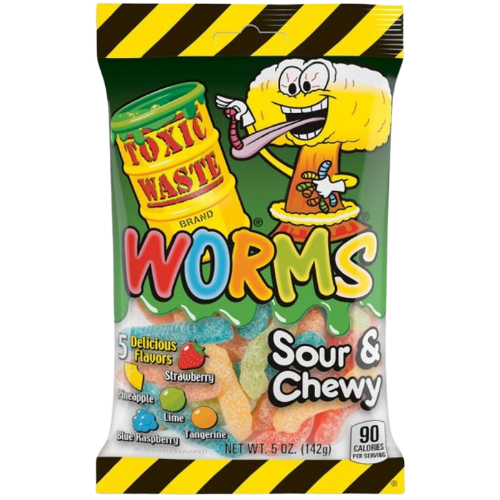 Toxic Waste Sour Gummy Worms 12x143g