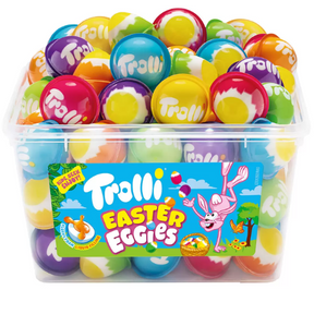 Trolli Easter Eggies Tubs 1x60pcs dimarkcash&carry