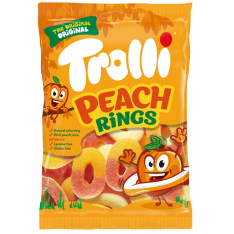 Trolli *Halal* Peach Rings Bag 12x100g dimarkcash&carry
