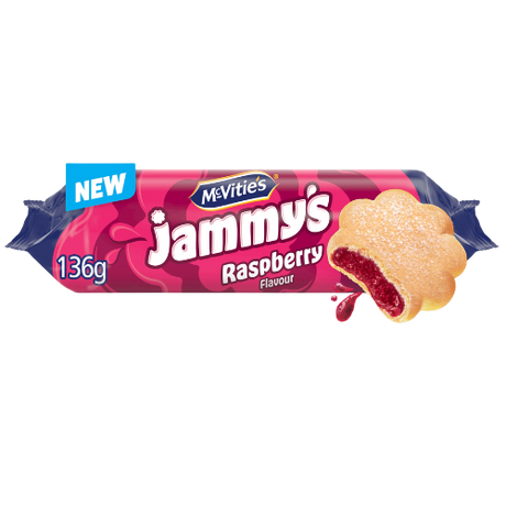 McVities Jammys Raspberry Biscuit 18x136.5g dimarkcash&carry