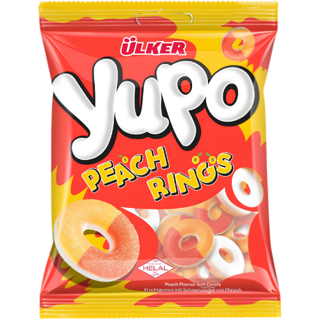 Ulker Yupo Jelly Peach Rings 24X70g dimarkcash&carry
