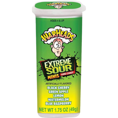 Warheads Extreme Sour Hard Candy Mini'S 18X49G dimarkcash&carry