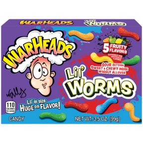 Warheads Theatre Box Lil Worms 12x99g (4oz) dimarkcash&carry