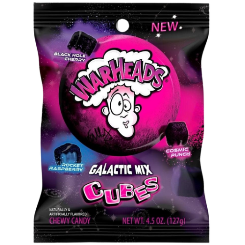 Warheads Galactic Cubes 12X4.5Oz (127G)