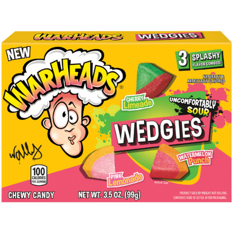 Warheads Theatre Wedgies Chewy Candy 12X99G (3.5Oz) dimarkcash&carry