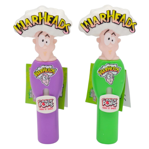 Warheads Candy Pop Push N Twist Lollipop 12X8G dimarkcash&carry