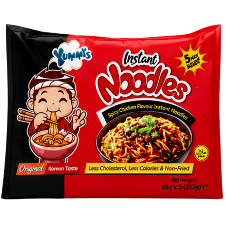 Yummys Noodles Spicy chicken 12x(5X65g) dimarkcash&carry